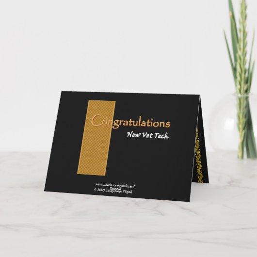 AANGEPASTE NAAM Gefeliciteerd - Vet Tech Kaart (Achterkant)