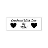 Aangepaste naam gehaakt met liefde stempel (Gestempeld)
