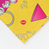 Aangepaste naam gele bachelorette cocktails fleece deken (Hoek)