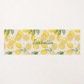 Aangepaste naam Gele citroen fruit patroon Yoga Ma Yogamat (Voorkant (horizontaal))