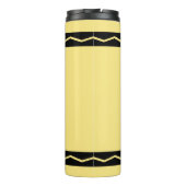 Aangepaste naam Gele Crayon Travel Mug Drink Tumbl Thermosbeker (Achterkant)