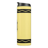 Aangepaste naam Gele Crayon Travel Mug Drink Tumbl Thermosbeker (Geroteerd rechts)