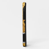 Aangepaste naam gele glitterfiguur skatting Case-Mate iPhone case (Achterkant/links)