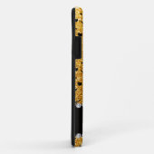 Aangepaste naam gele glitterfiguur skatting Case-Mate iPhone case (Achterkant/rechts)