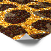 Aangepaste naam gele glittersplaat poster (Hoek)