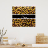 Aangepaste naam gele glittersplaat poster (Keuken)