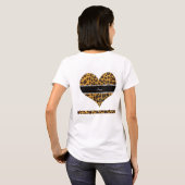 Aangepaste naam gele glittersplaat t-shirt (Achterkant volledig)