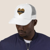 Aangepaste naam gele glittersplaat trucker pet (In situ)