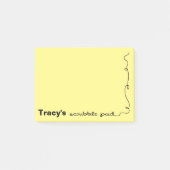 Aangepaste naam gele krabbel post-it® notes (Voorkant)