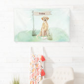 Aangepaste naam gele Lab huisdier hond Spandoek (Insitu)