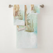 Aangepaste naam gele labdoosje bad handdoek (Insitu)