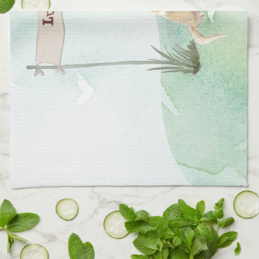 Aangepaste naam gele labdoosje theedoek (Gevouwen)