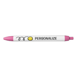 Aangepaste naam gele softball-logo pen