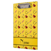 Aangepaste naam gele stethoscoopverband klembord (Links)