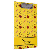 Aangepaste naam gele stethoscoopverband klembord (Rechts)