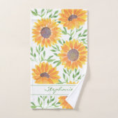 Aangepaste naam Gele Zonnebloem Bad Handdoek (Handdoek)