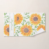 Aangepaste naam Gele Zonnebloem Bad Handdoek (Handdoek)