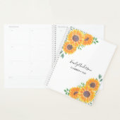 Aangepaste naam Gele Zonnebloem Planner (Display)