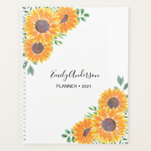 Aangepaste naam Gele Zonnebloem Planner