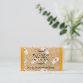 Aangepaste naam gele zuster pet hart visitekaartje (Staand voorkant)