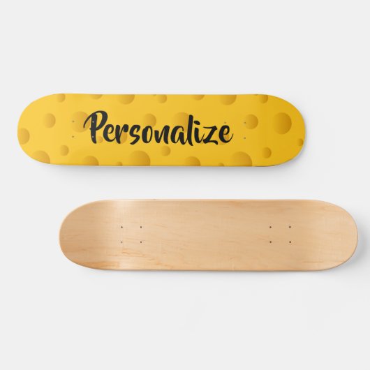 Aangepaste naam gele zwitserse skateboard (Horizontaal)