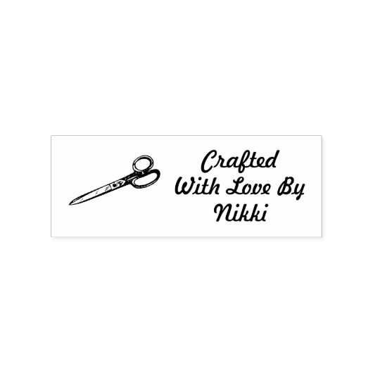 Aangepaste naam gemaakt met liefde door stempel (Gestempeld)