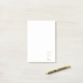 Aangepaste naam Geometrisch Gouden Letter F Monogr Post-it® Notes (Op bureau)