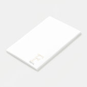 Aangepaste naam Geometrisch Gouden Letter F Monogr Post-it® Notes (Schuin)