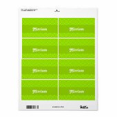 Aangepaste naam geometrisch groen etiket (Full Sheet)