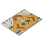 Aangepaste naam geometrisch rustiek bruin goud notitieboek (Linkerzijde)