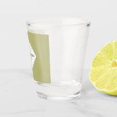 Aangepaste Naam Geometrische Warm Neutral Polka Do Shot Glas (Rechts)