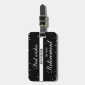 Aangepaste naam, gepensioneerde gefeliciteerd zwar bagagelabel (Voorkant verticaal)