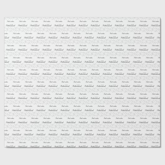 Aangepaste naam, gepensioneerde gefeliciteerd zwar cadeaupapier (Vlak)