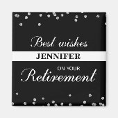 Aangepaste naam, gepensioneerde gefeliciteerd zwar magneet (Voorkant)