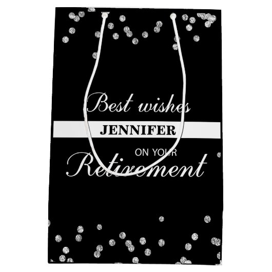 Aangepaste naam, gepensioneerde gefeliciteerd zwar medium cadeauzakje (Achterkant)