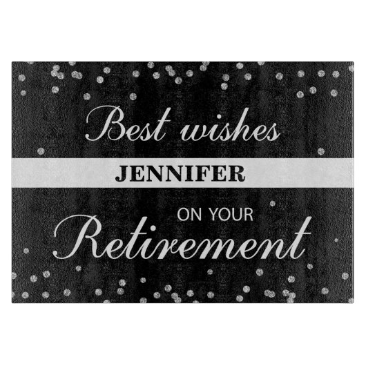 Aangepaste naam, gepensioneerde gefeliciteerd zwar snijplank (Voorkant)