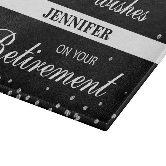 Aangepaste naam, gepensioneerde gefeliciteerd zwar snijplank (Hoek)