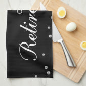 Aangepaste naam, gepensioneerde gefeliciteerd zwar theedoek (Quarter Fold)