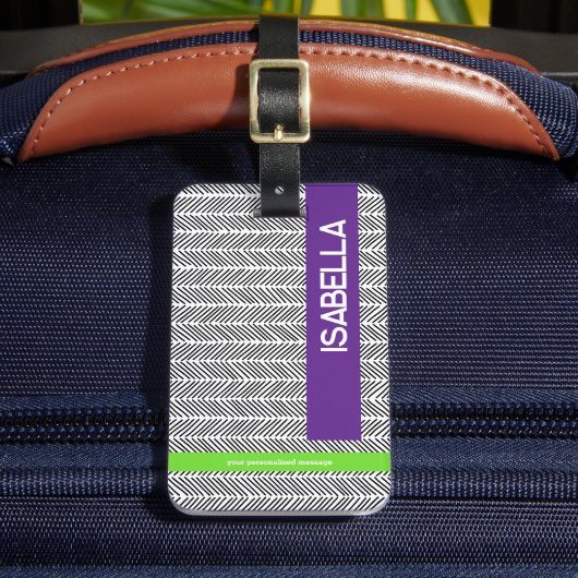 Aangepaste naam | Gepersonaliseerd Bagagelabel (Voorkant Insitu 2)