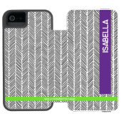 Aangepaste naam | Gepersonaliseerd Incipio iPhone Portemonnee Hoesje (Agenda Open)