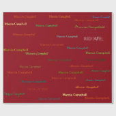 aangepaste naam gepersonaliseerd patroon cadeaupapier (Vlak)