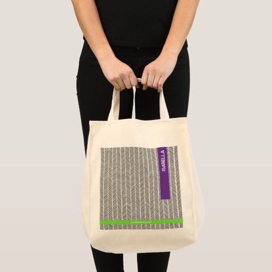 Aangepaste naam | Gepersonaliseerd Tote Bag (Voorkant (product))