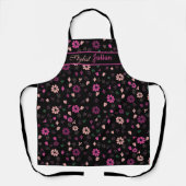 Aangepaste naam Gepersonaliseerde Bloemen Stylist Schort (Voorkant)