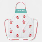 Aangepaste Naam Gepersonaliseerde Cherry Top Cupca Schort (Voorkant)