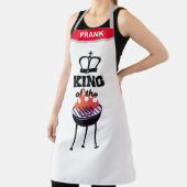 Aangepaste naam Gepersonaliseerde Grappige Koning  Schort (Insitu)