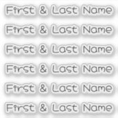 AANGEPASTE NAAM — Gepersonaliseerde labels Sticker (Voorkant)