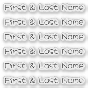 AANGEPASTE NAAM — Gepersonaliseerde labels Sticker