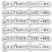 AANGEPASTE NAAM — Gepersonaliseerde labels Sticker (Voorkant)