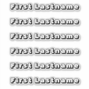 AANGEPASTE NAAM — Gepersonaliseerde labels Sticker