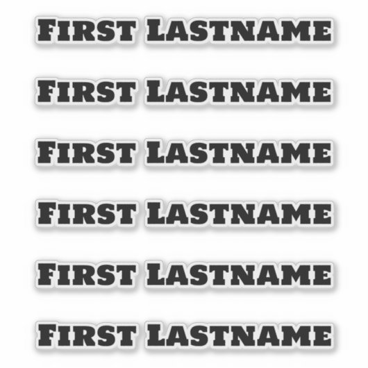 AANGEPASTE NAAM — Gepersonaliseerde labels Sticker (Voorkant)